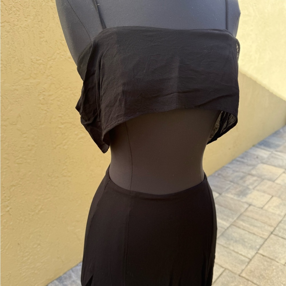 REFORMATION Black Gauzy Two-Piece Crop Top + Skirt Set Sz 2 $298 - Picture 7 of 12